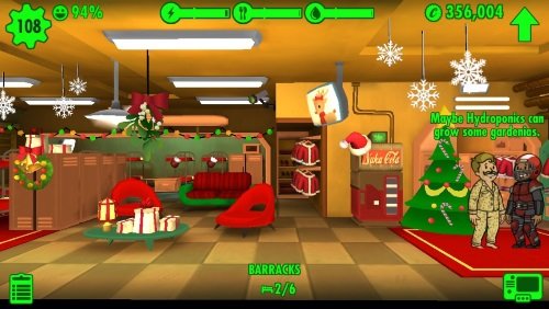 Bethesda le agregó a Fallout Shelter (originalmente desarrollado en conjunto con nosotros en Behaviour) vestimentas y objetos alusivos a la Navidad.