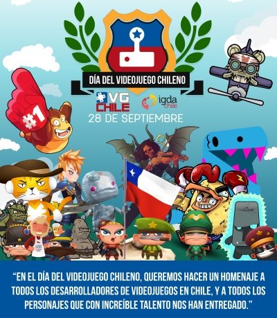 Afiche del segundo Día del Videojuego Chileno
