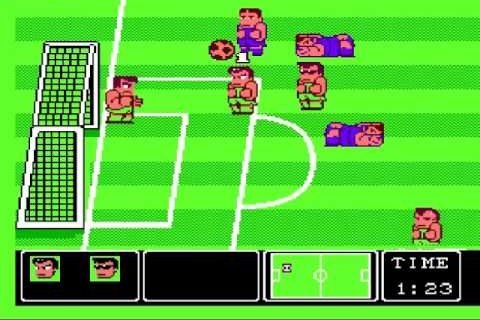 En **Nintendo Worldcup** (1990, NES), era usual que los partidos terminaran con jugadores desplomados en el piso, ya sea por haber recibido pelotazos o directamente patadas de sus oponentes.