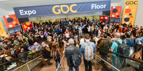 Entrada a la GDC Expo, siempre repleta de profesionales y aficionados de la industria