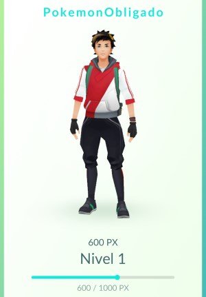 Mi perfil de Pokémon GO, recién instalado.